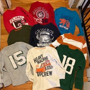 9 Boys thermal tops size 4, good condition